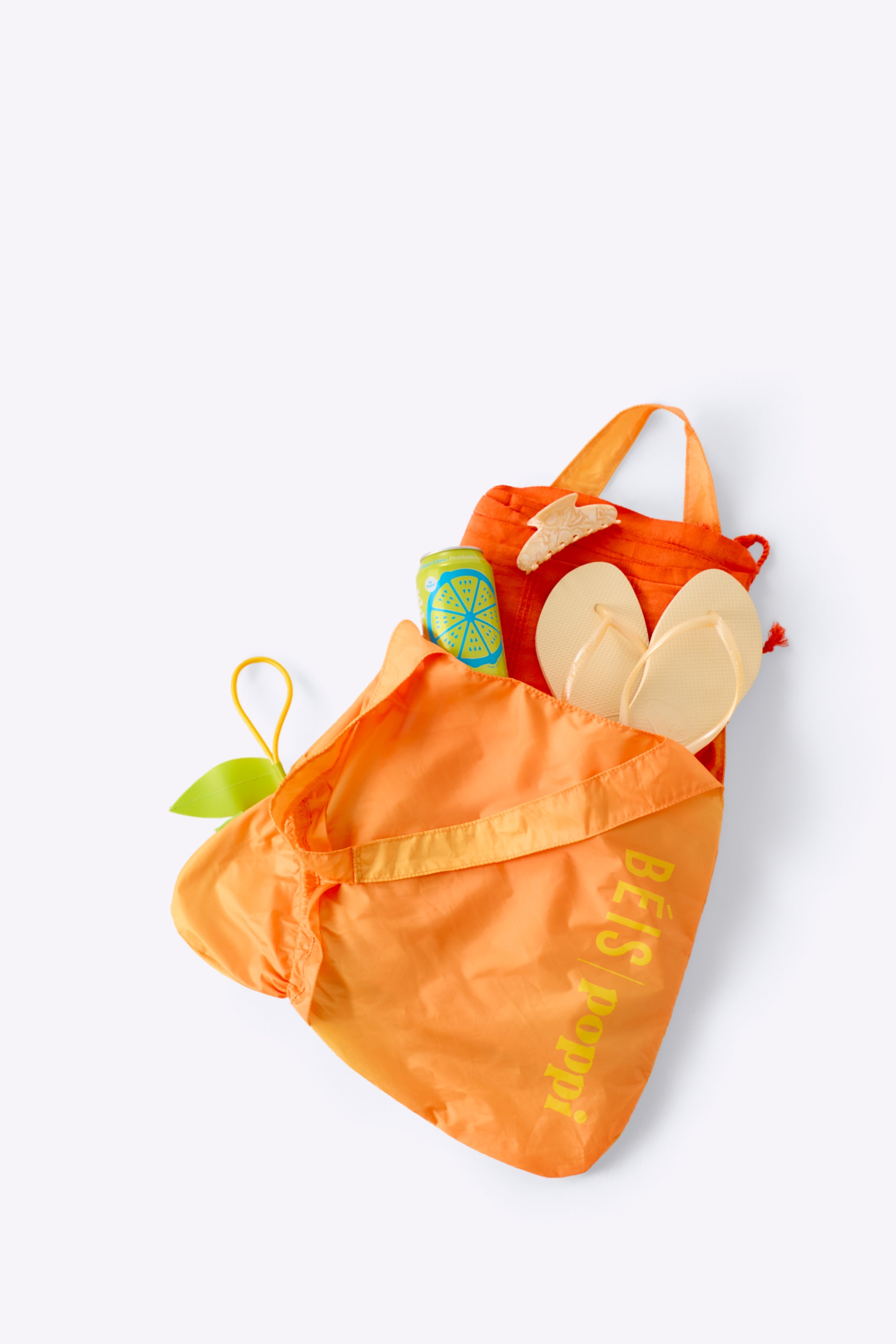 BÉIS x poppi The Reusable Shopping Tote in Mango