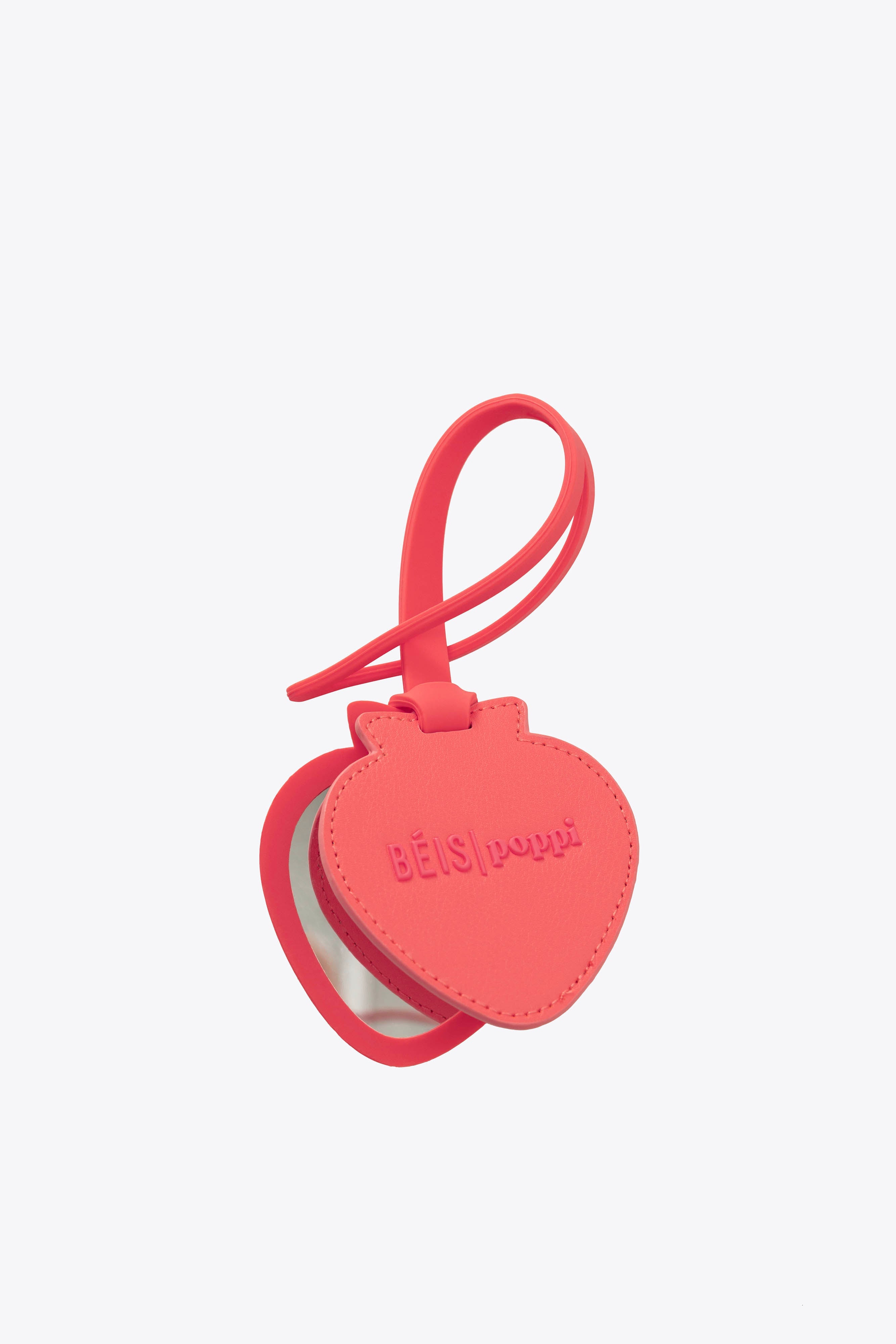 BÉIS x poppi The Mirror Bag Charm in Strawberry