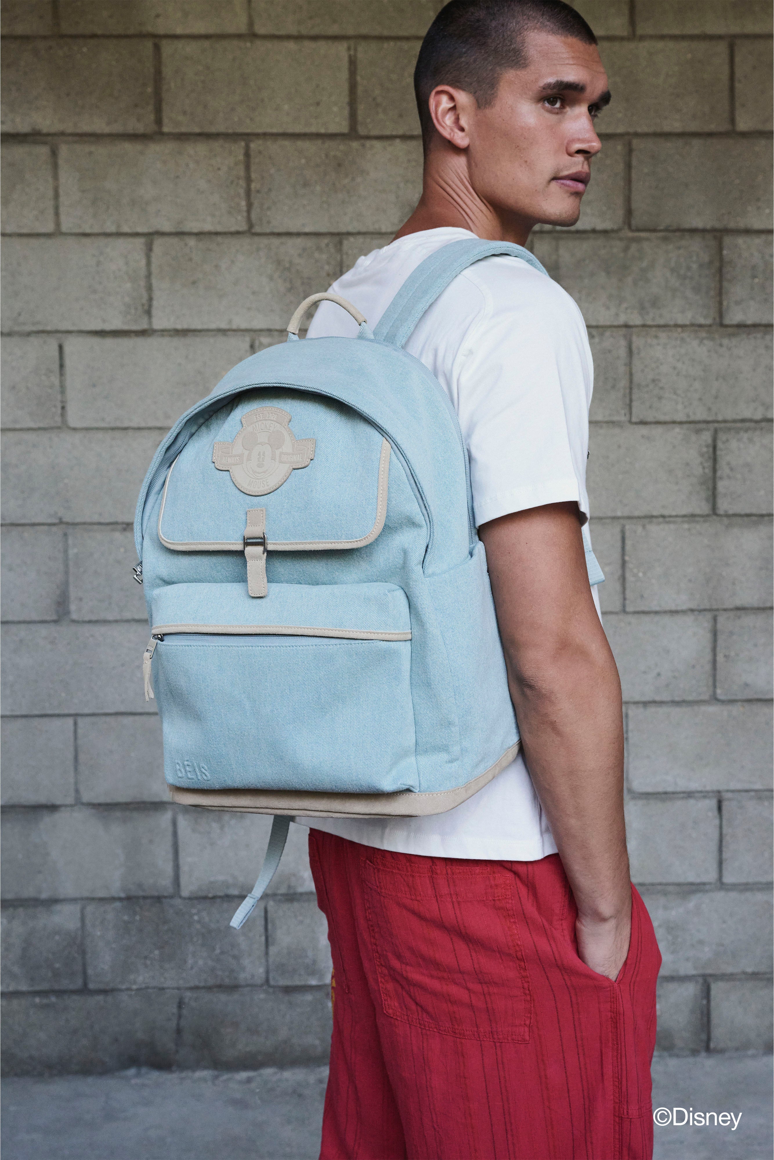 The Disney Backpack in Blue Jeans
