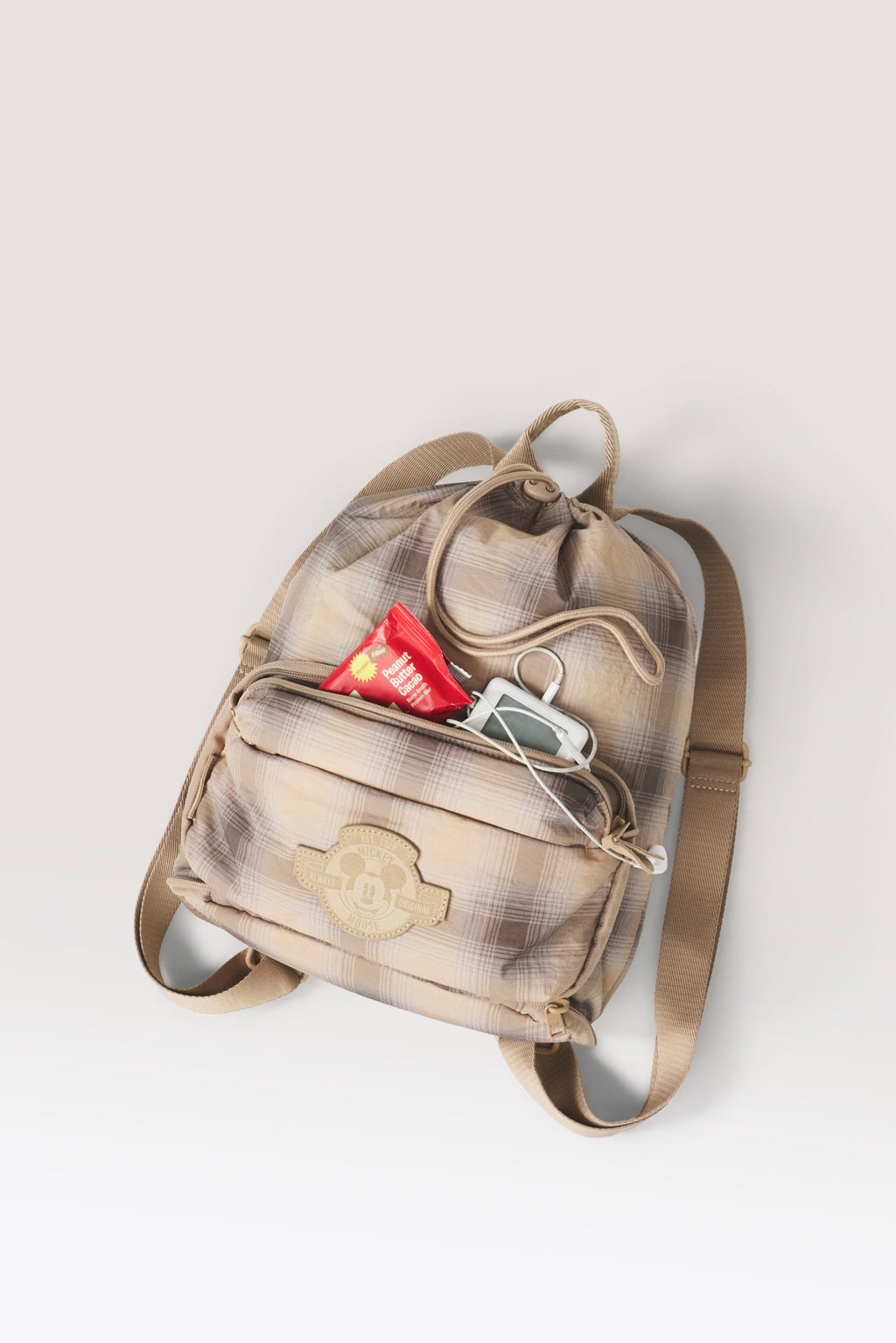 The Disney Compactible Backpack in Plaid