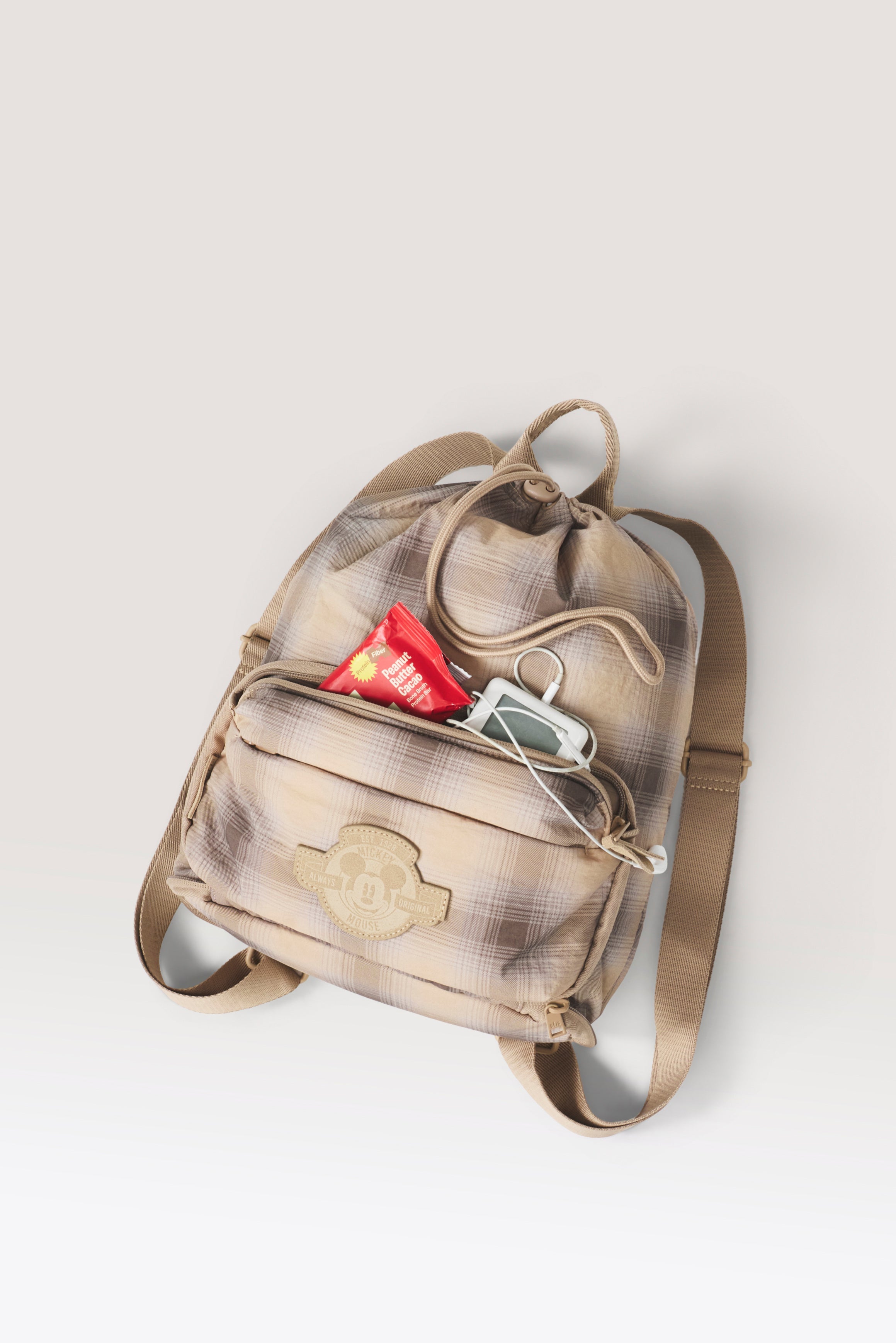 The Disney Compactible Backpack in Plaid