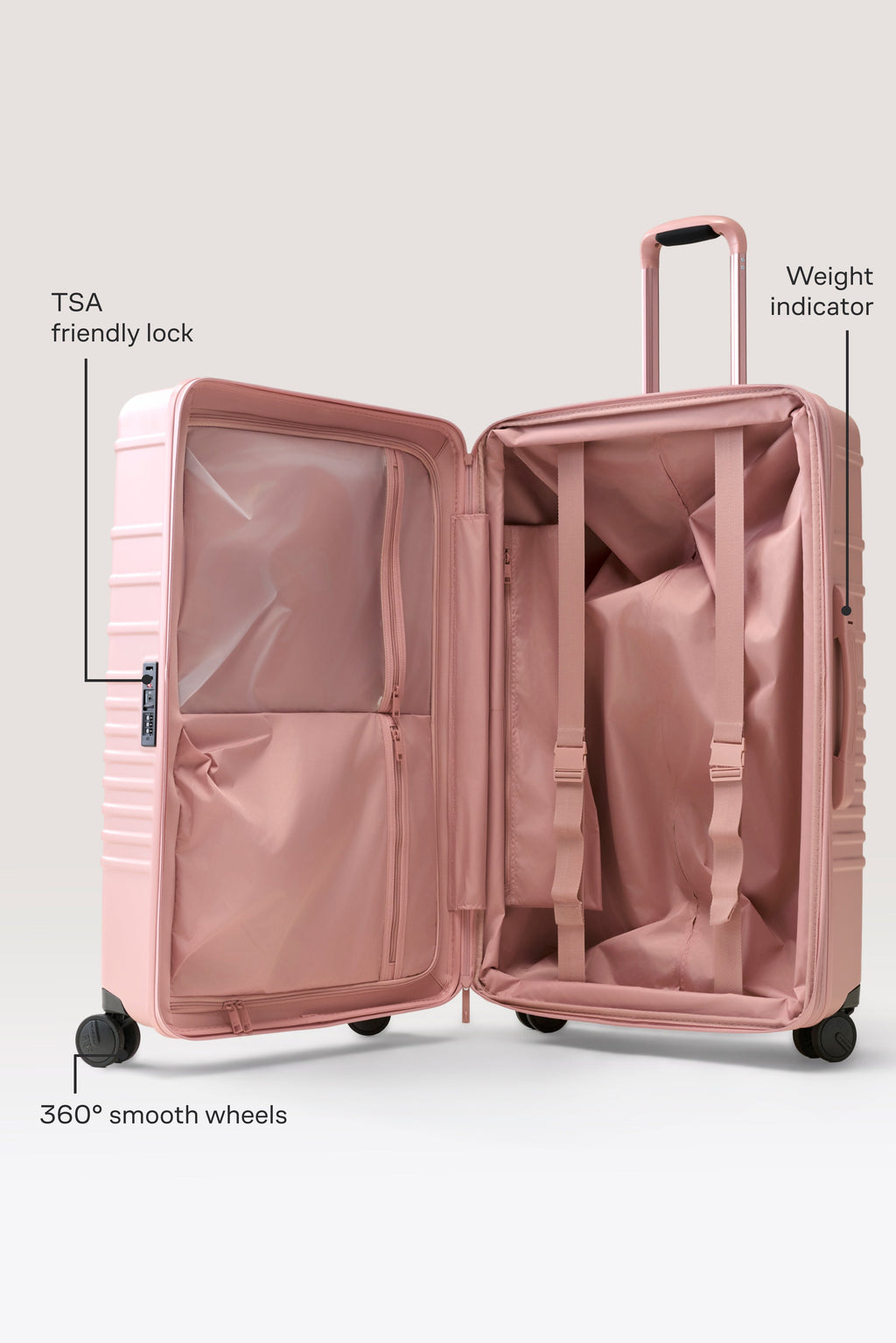 The Large Check-In Roller in Atlas Pink