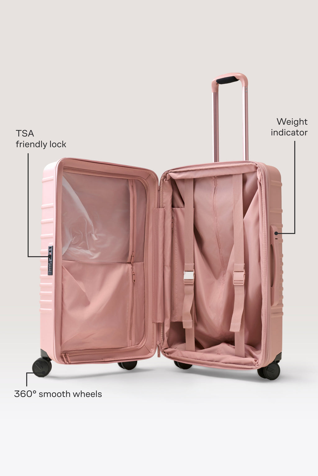 The Medium Check-In Roller in Atlas Pink