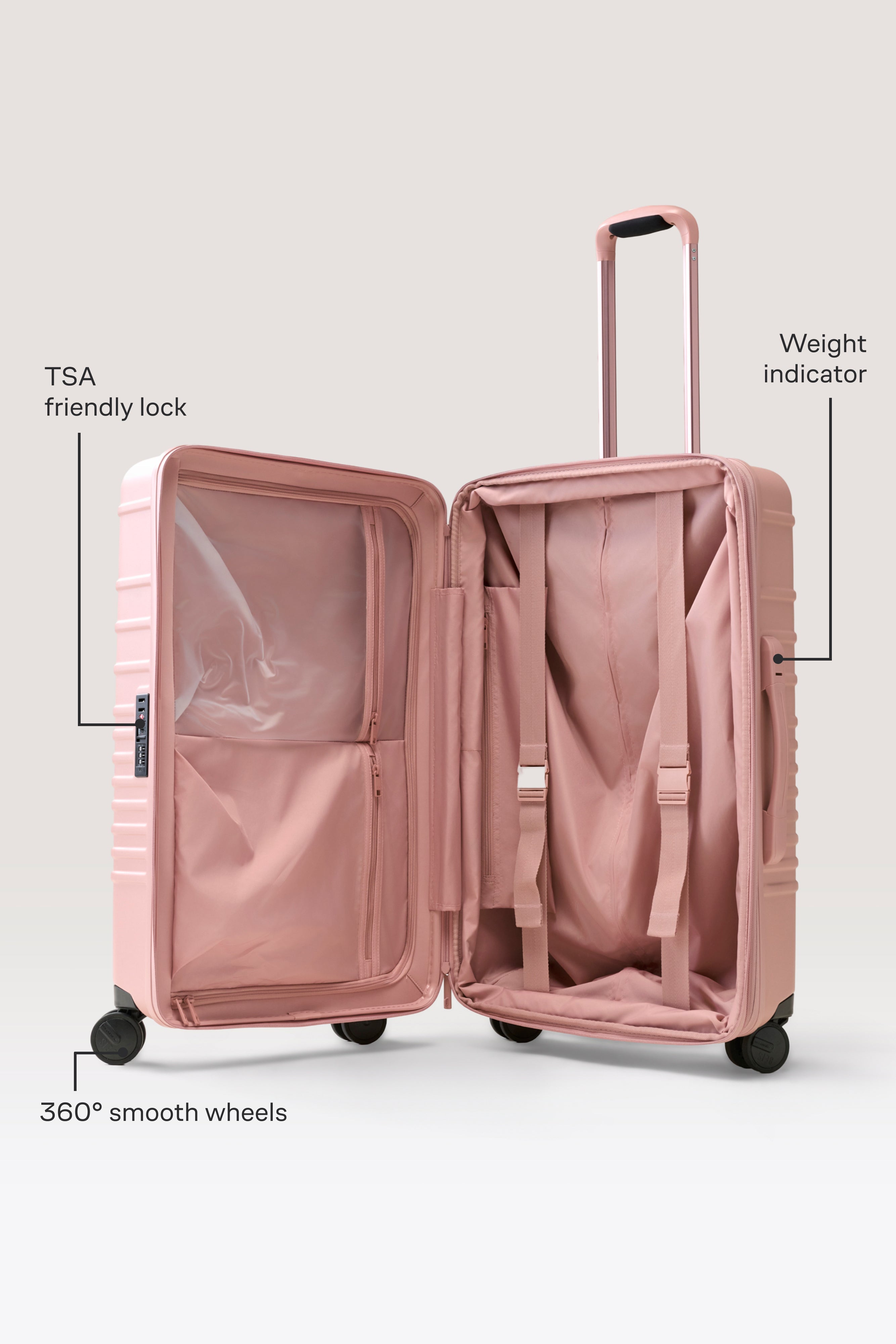 The Medium Check-In Roller in Atlas Pink