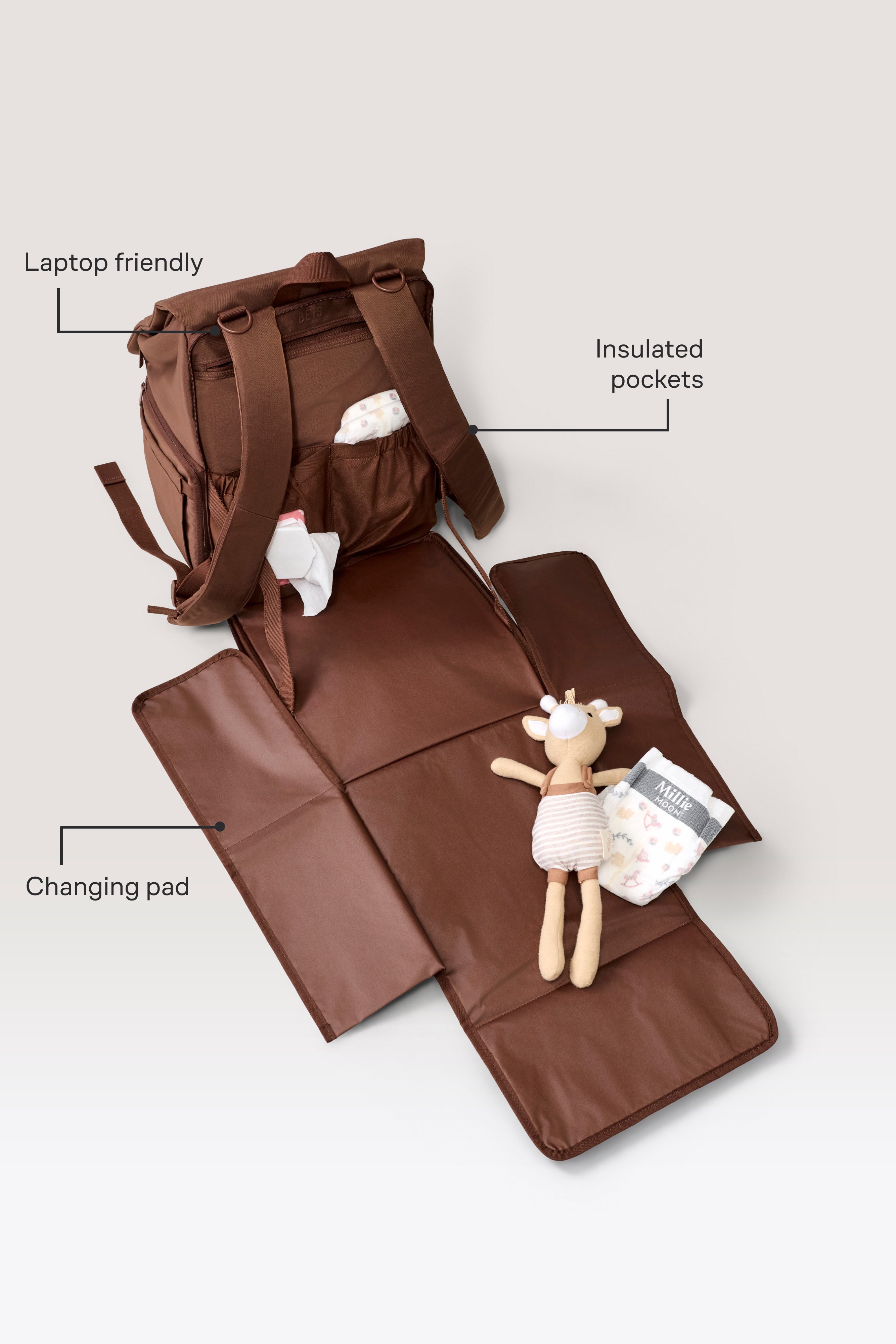 The Ultimate Diaper Backpack in Maple